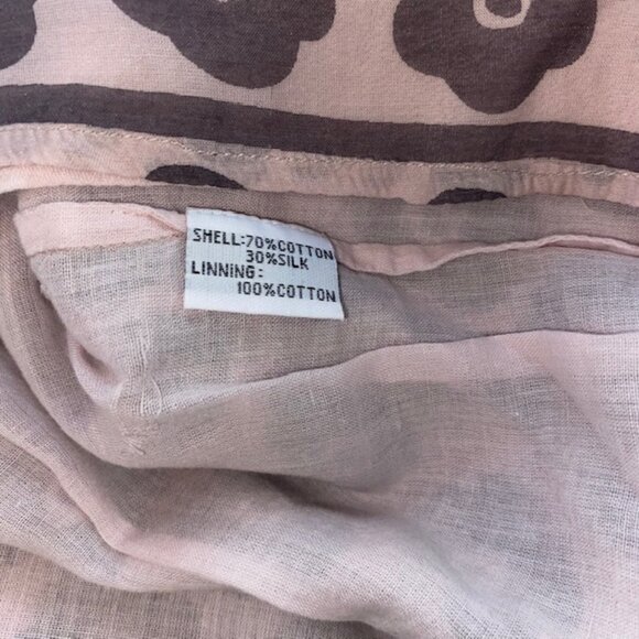 April May Silk Cotton Dress-Size Small, Unique Print,Keyhole Back, Ruffle,Pocket - Picture 7 of 8